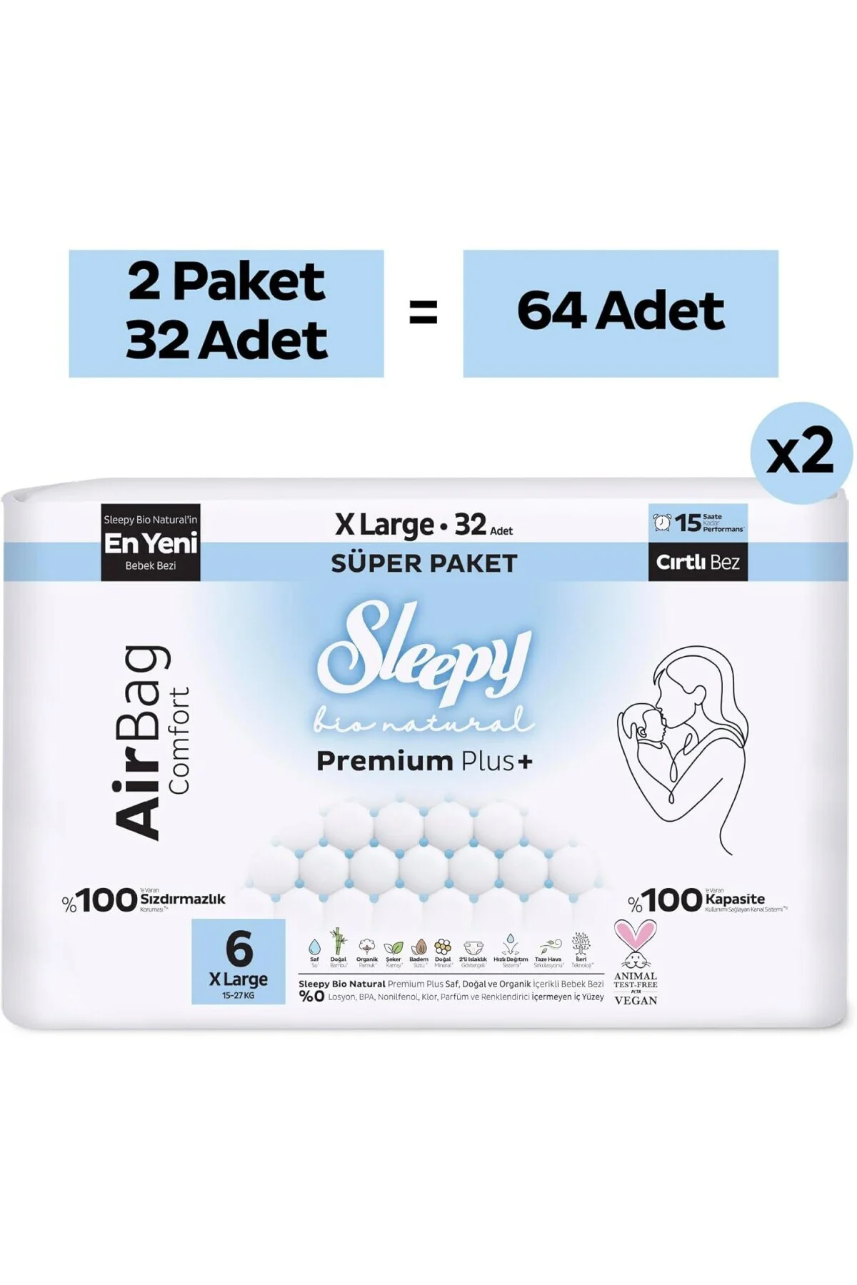 Bio Natural Premium Plus Airbag Comfort Avantaj Paketi Bebek Bezi