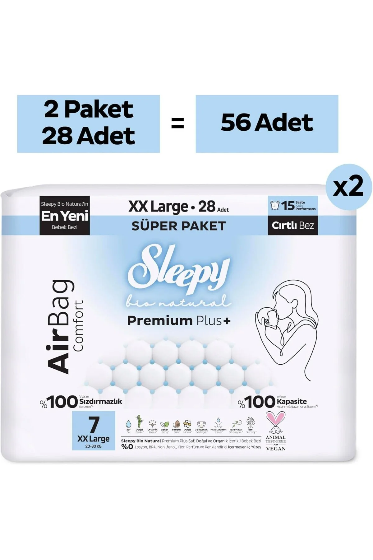 Bio Natural Premium Plus Airbag Comfort Avantaj Paketi Bebek Bezi
