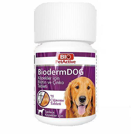 Bio Pet  Active Bioderm Biotin Ve Çinko Köpek Tableti 37,5 Gr (75 