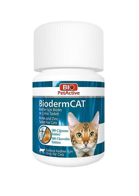 Bio Pet  Active Bioderm Cat Biotin Çinko Takviyesi 100 Tablet 30 G