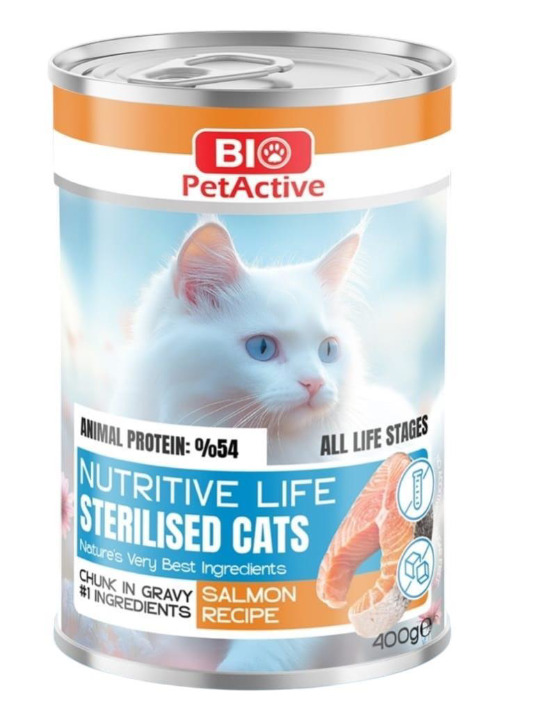 Bio Petactive Nutritive Life Kısırlaştırılmış Somonlu Kedi Konser Bio Petactive Nutritive Life Kısırlaştırılmış Somonlu Kedi Konser