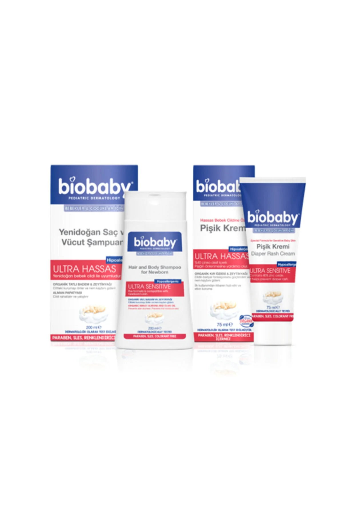 Bıobaby Yenidoğan Saç Ve Vücut Şampuanı 200 Ml+ Bıobaby Hassas Bebek Cildine Özel Pişik Kremi 75 Ml