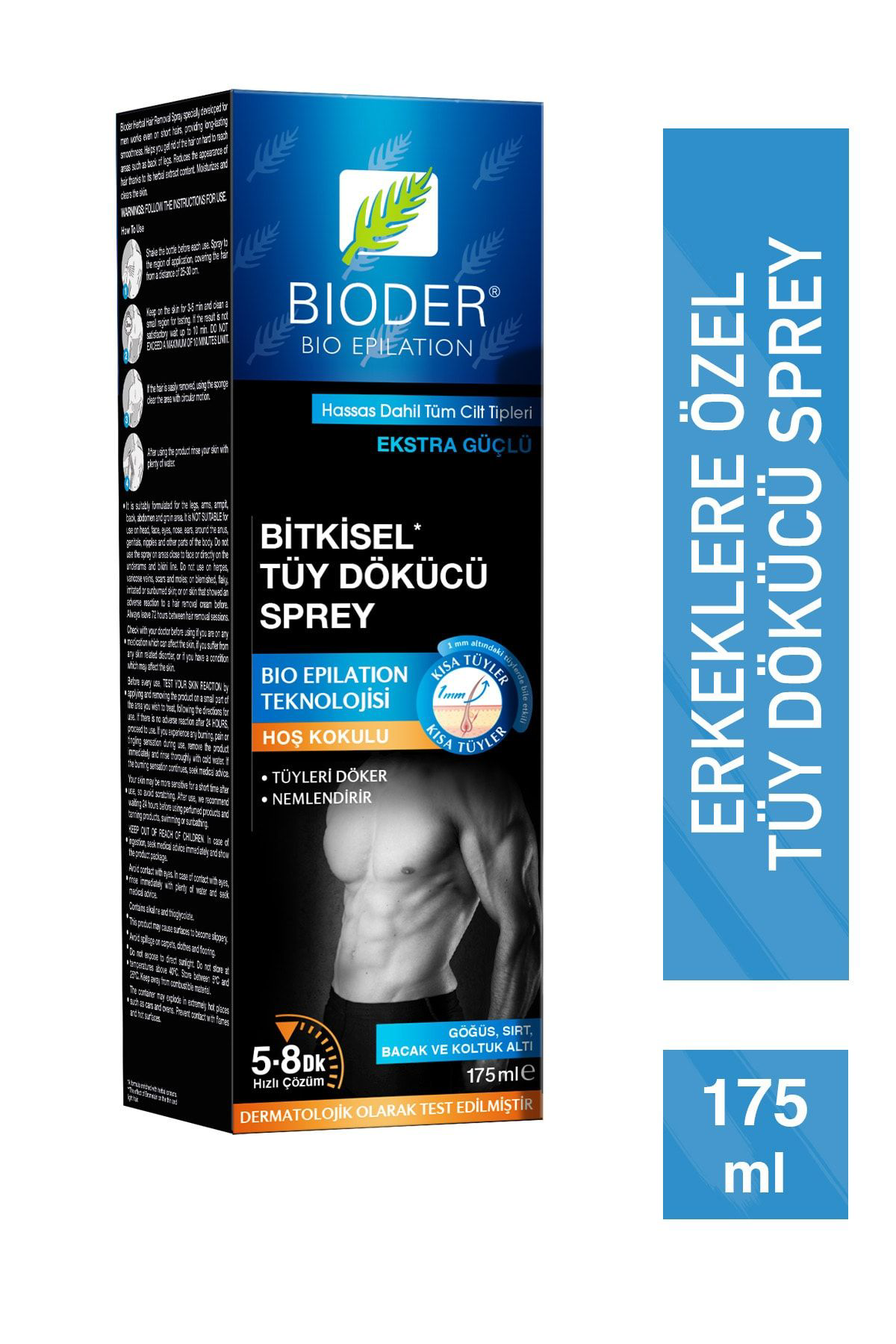 Bioder  Bitkisel Tüy Dökücü Sprey 175 Ml - Erkek