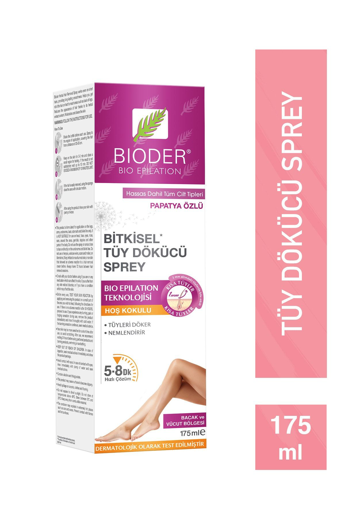 Bioder  Bitkisel Tüy Dökücü Sprey 175 Ml - Kadın
