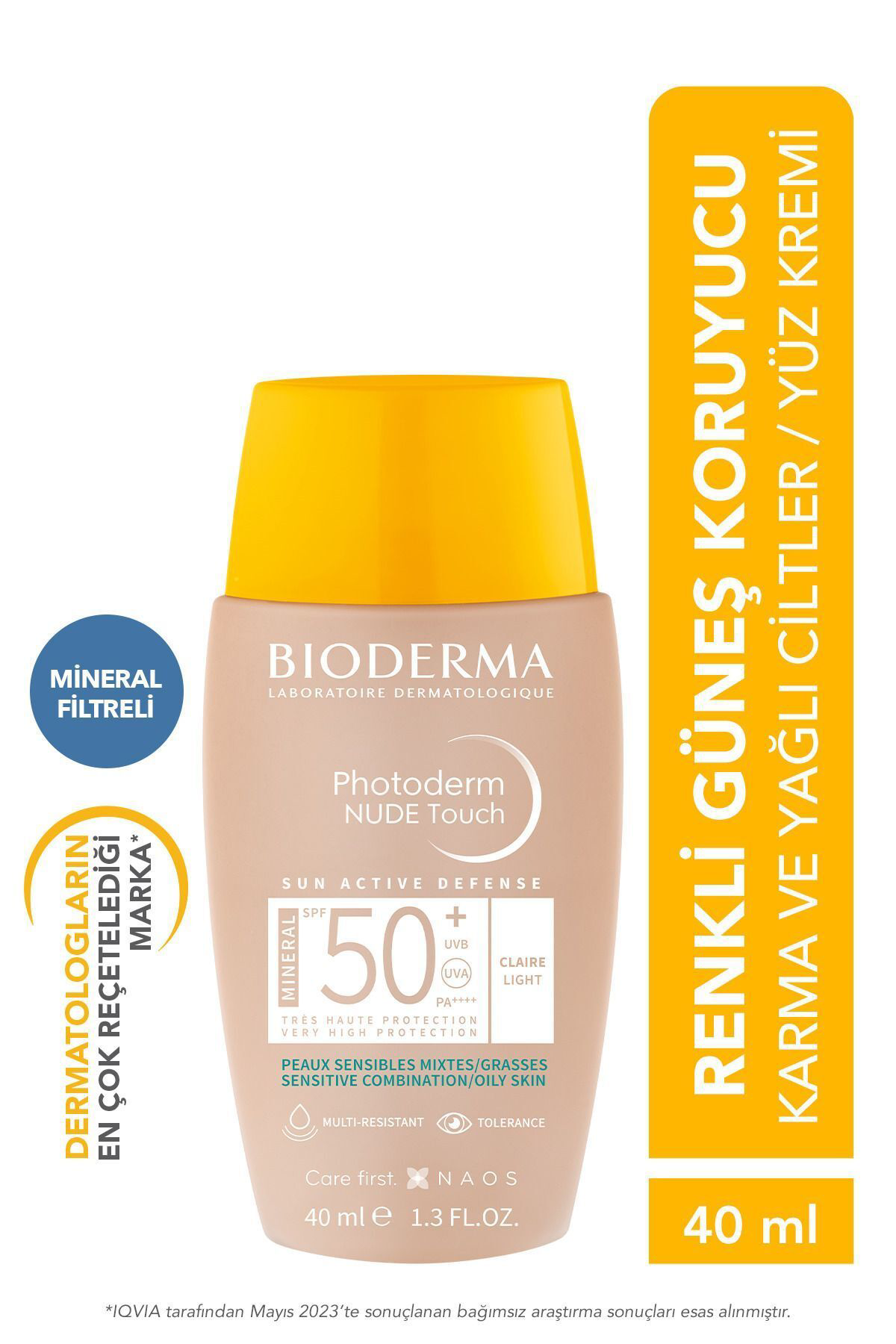 Bioderma  Photoderm Nude Touch Spf 50+ Light 40 Ml