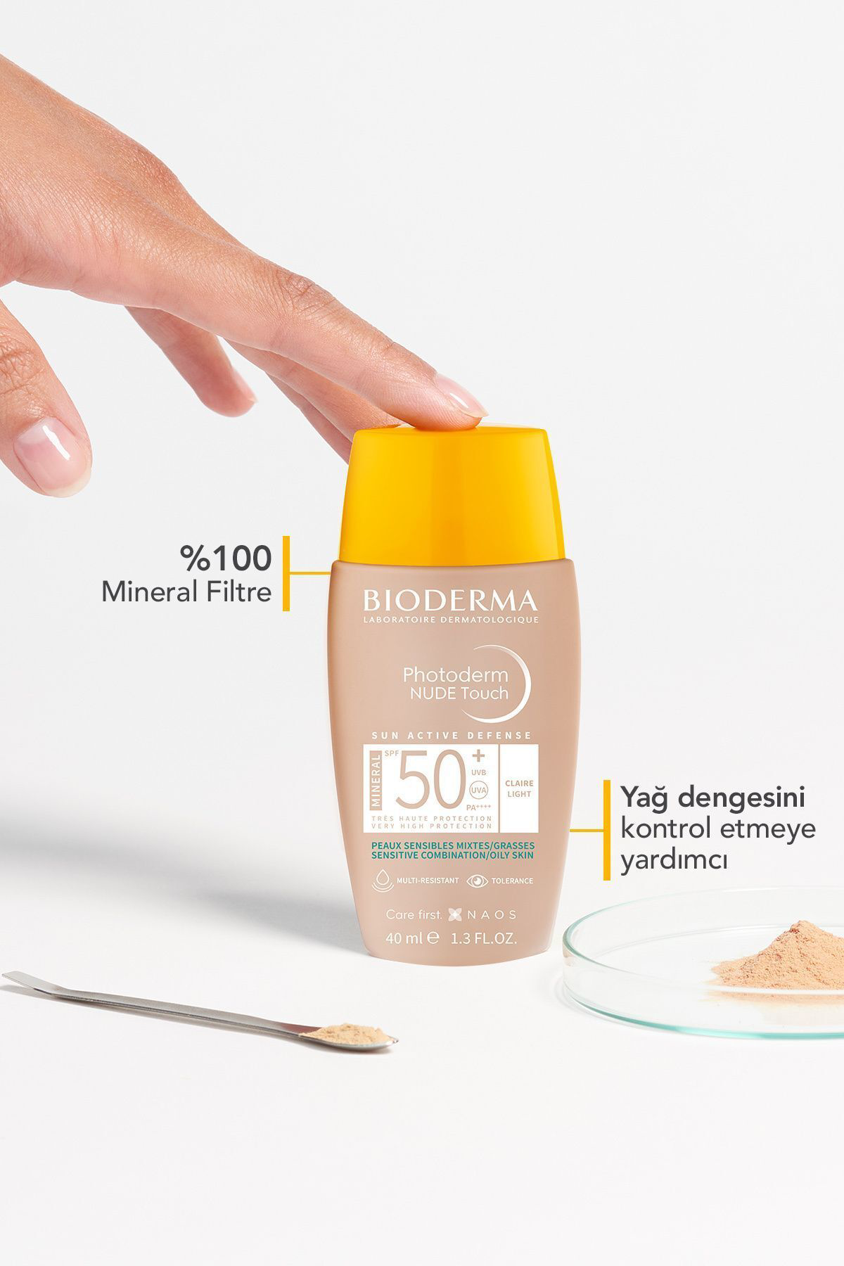 Bioderma  Photoderm Nude Touch Spf 50+ Light 40 Ml