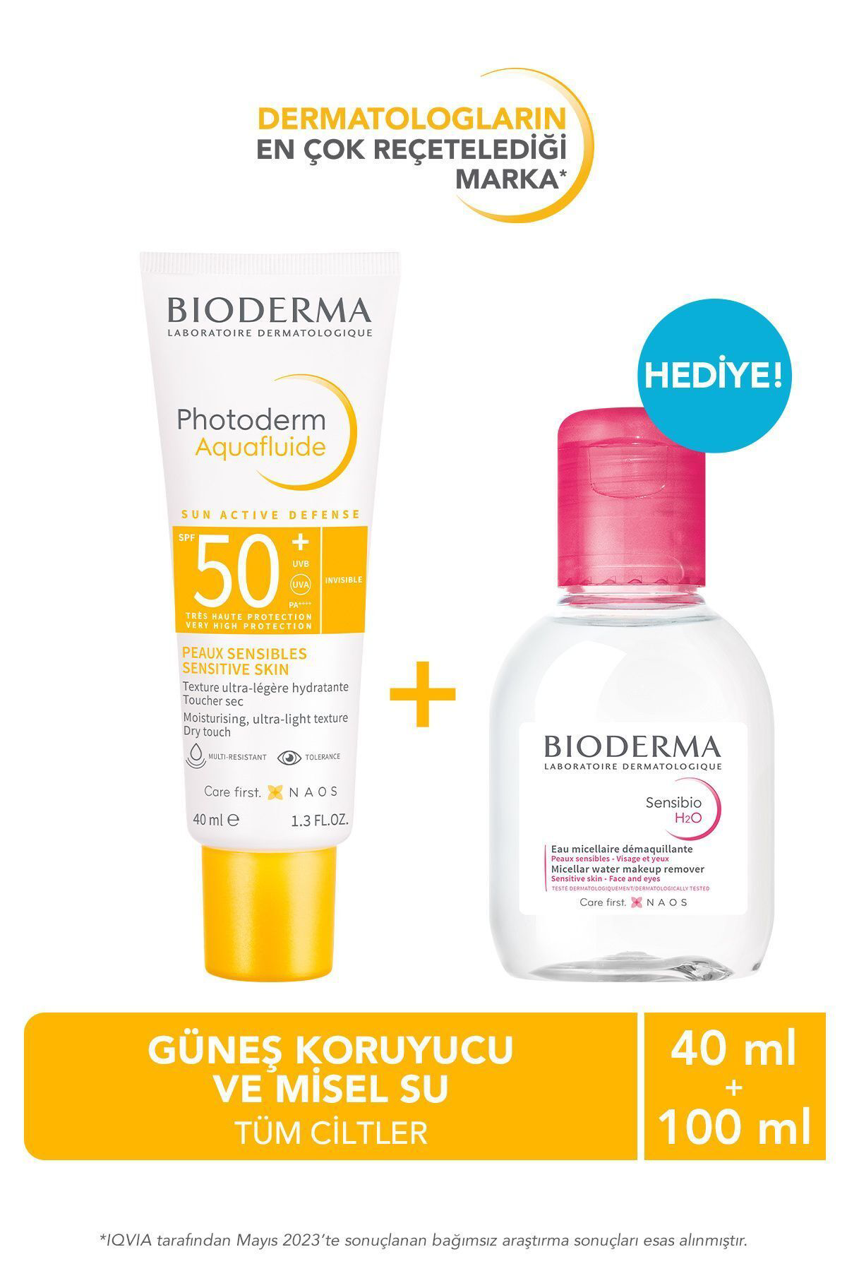 Bioderma Photoderm Aquafluid SPF50+ 40 ml & Sensibio H2O 100 ml İ