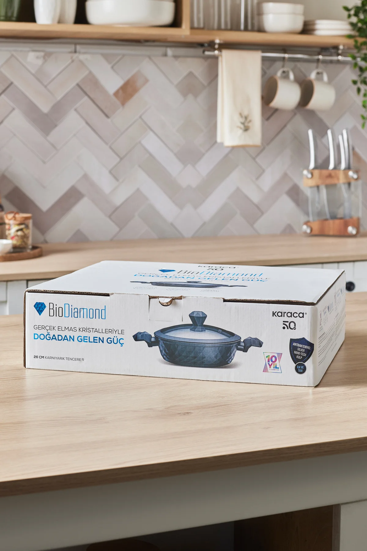 Biodiamond Antibakteriyel Kulp Karnıyarık Tencere 26 Cm