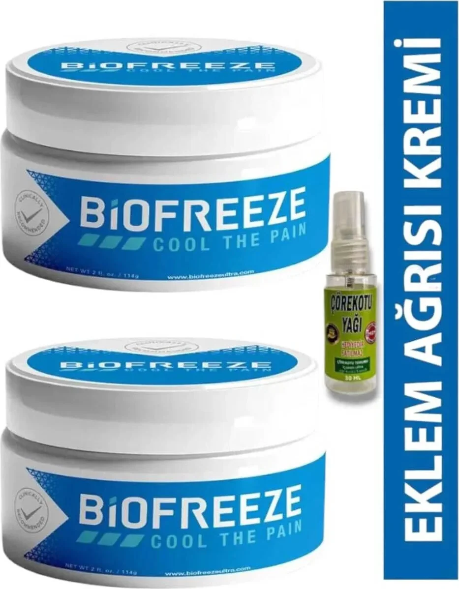 Biofreeze Masaj Kremi 150 ml x 2 Adet + Çörek Otu Yağı 30 ml Hediye — Kas ve Eklem Ağrılarına Soğuk Etkili Rahatlama Fiyatı, Yorumları ve Özellikleri