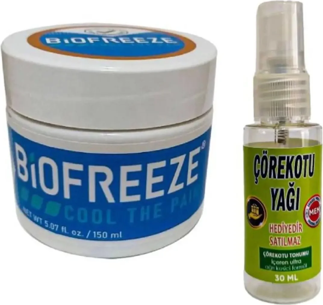 Biofreeze Masaj Kremi 150 ml + Çörek Otu Yağı 30 ml - Doğal Eklemler ve Kas Ağrıları İçin Fiyatı, Yorumları ve Özellikleri