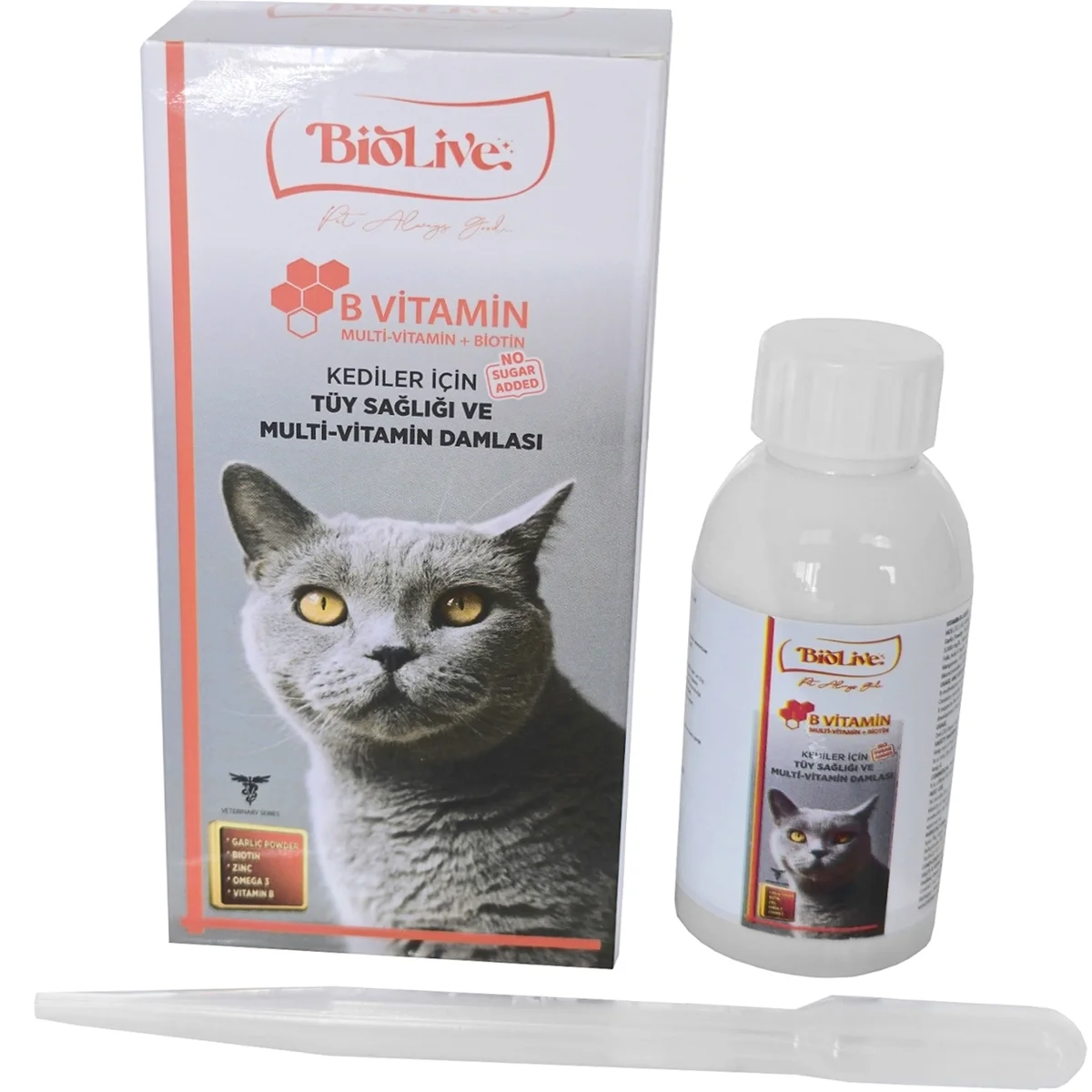 Biolive Kediler İçin B min+Multimin Tüy Sağlığı Likit min 100ml Biolive Kediler İçin B min+Multimin Tüy Sağlığı Likit min 100ml - Görsel 3