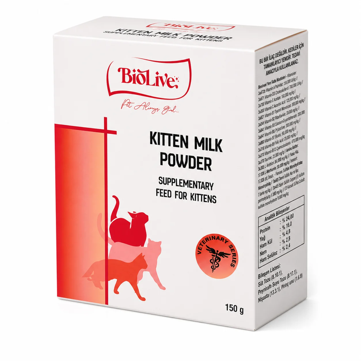 Biolive Yru Kedileri İçin Süt Tozu 150 gr Fiyatı, Yorumları ve Özellikleri