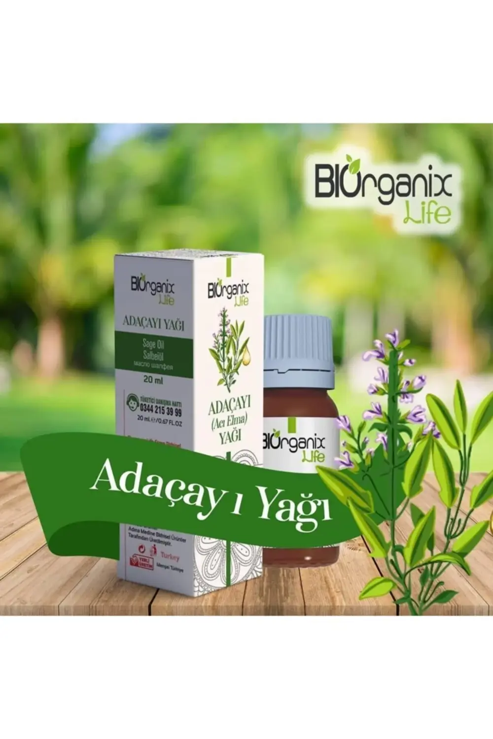 Biorganix Life Organik Adaçayı Yağı 20 Ml Şişede