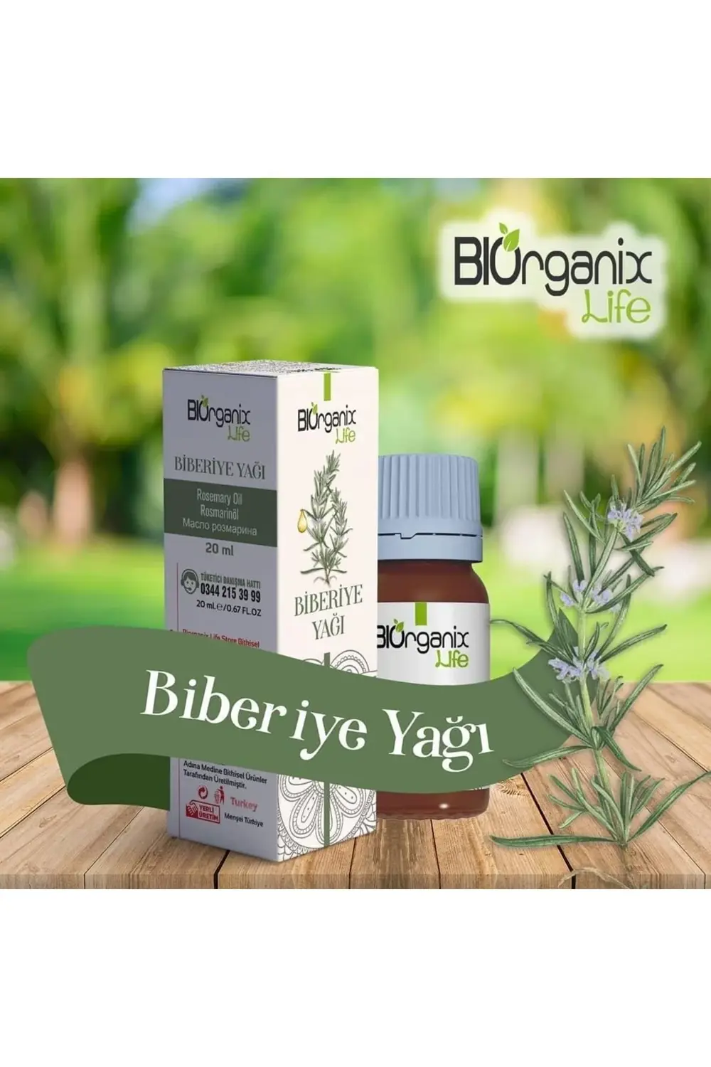 Biorganix Life Organik Biberiye Yağı 20 Ml Şişede