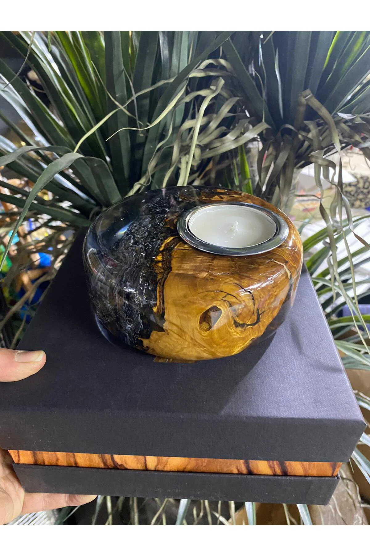 Biosy Zeytin Ağacından Mumluk Füme 15 cm Fiyatı, Yorumları ve Özellikleri