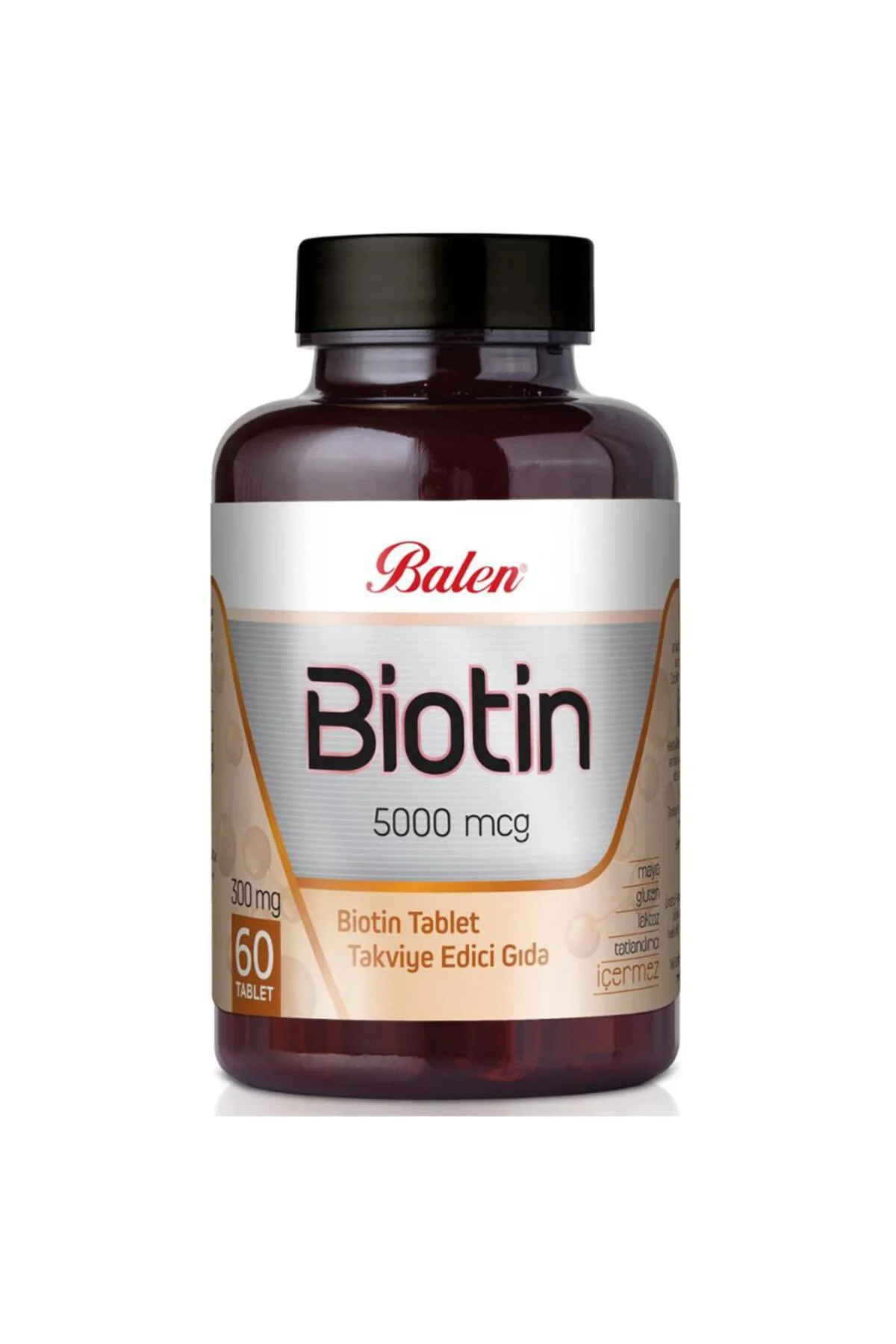 Biotin 300 Mg 60 Tablet Takviye Edici Gıda