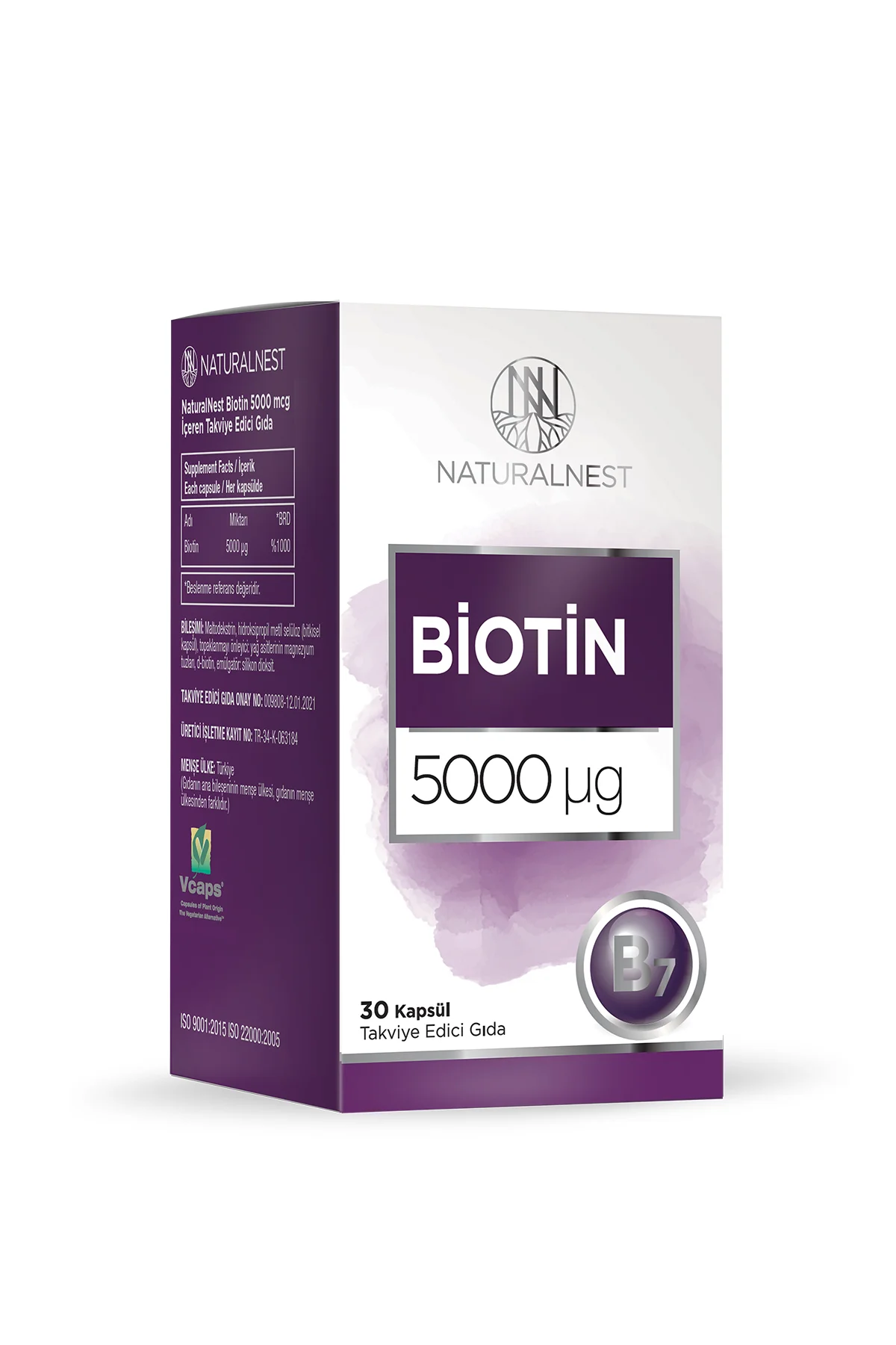 Biotin 5.000 mcg 30 Kapsül