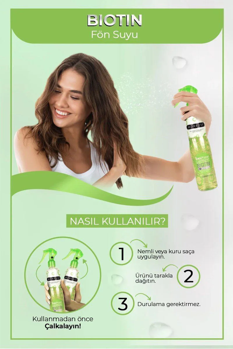 Biotin Çift Fazlı Saç Kondisyoner Fön Suyu 400 ML - Isı Korumalı Saç Bakımı Fiyatı, Yorumları ve Özellikleri