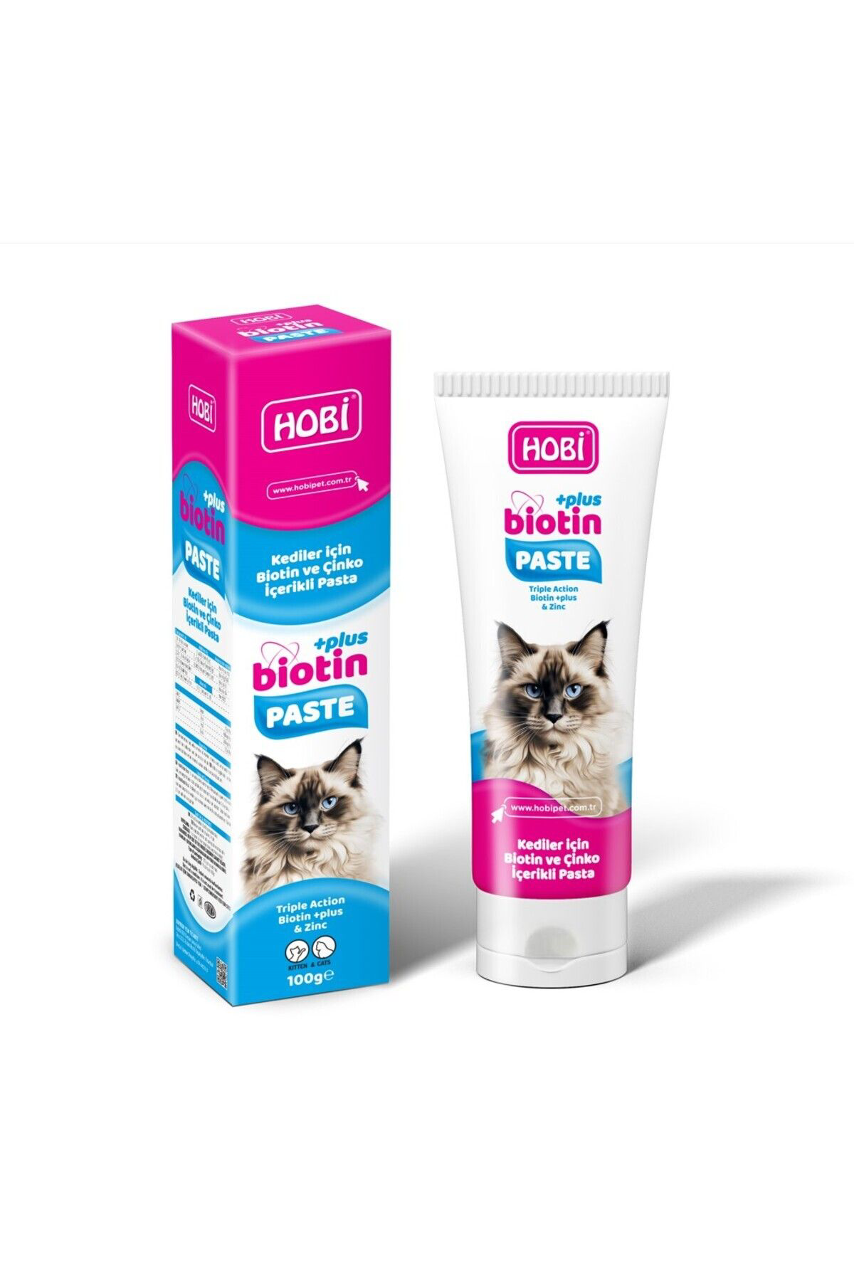 Hobi Biotin Paste Kediler İçin Biotin Ve Çinko Pastası 100Gr