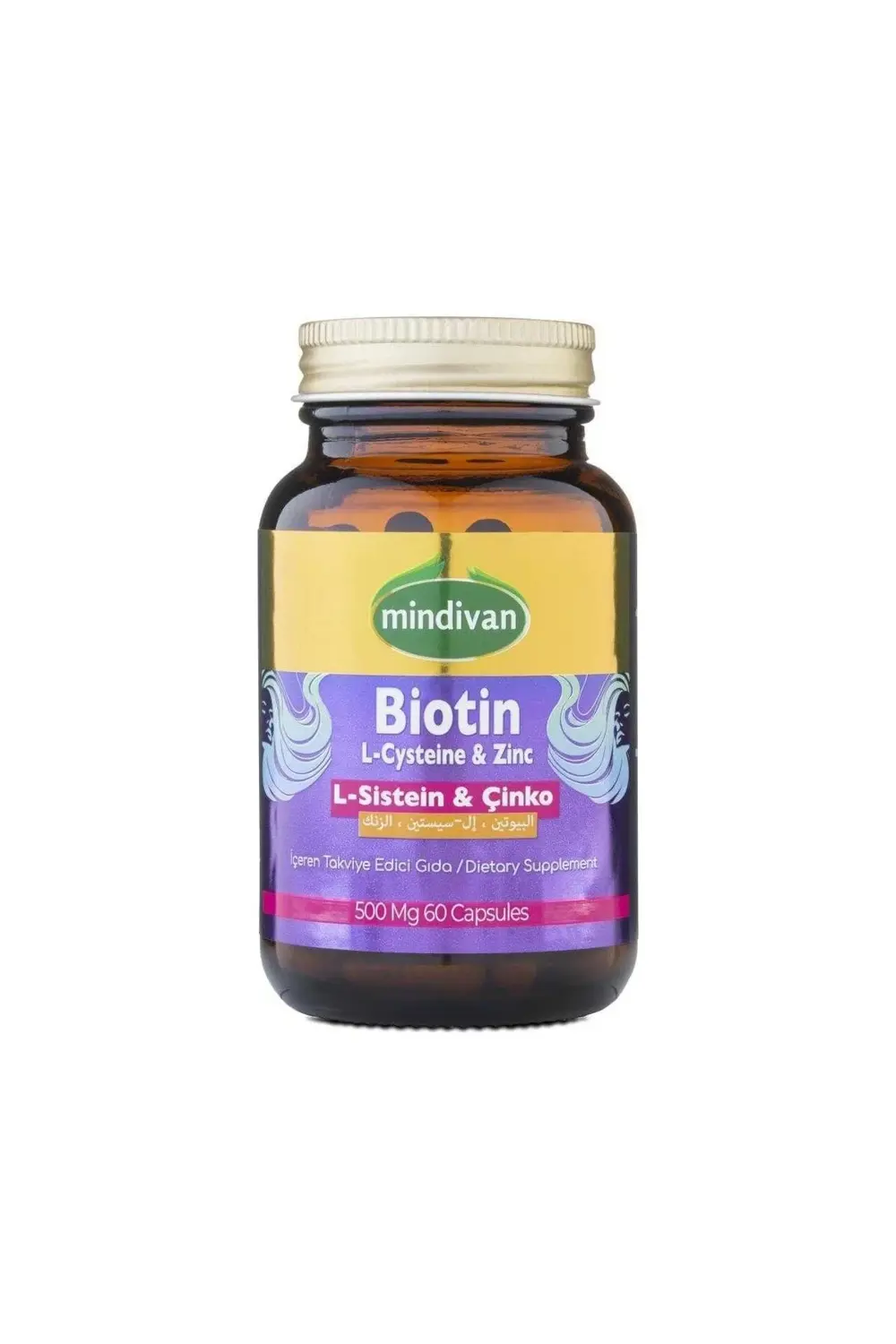 Biotin Sistein Çinko 60 Kapsül 500mg
