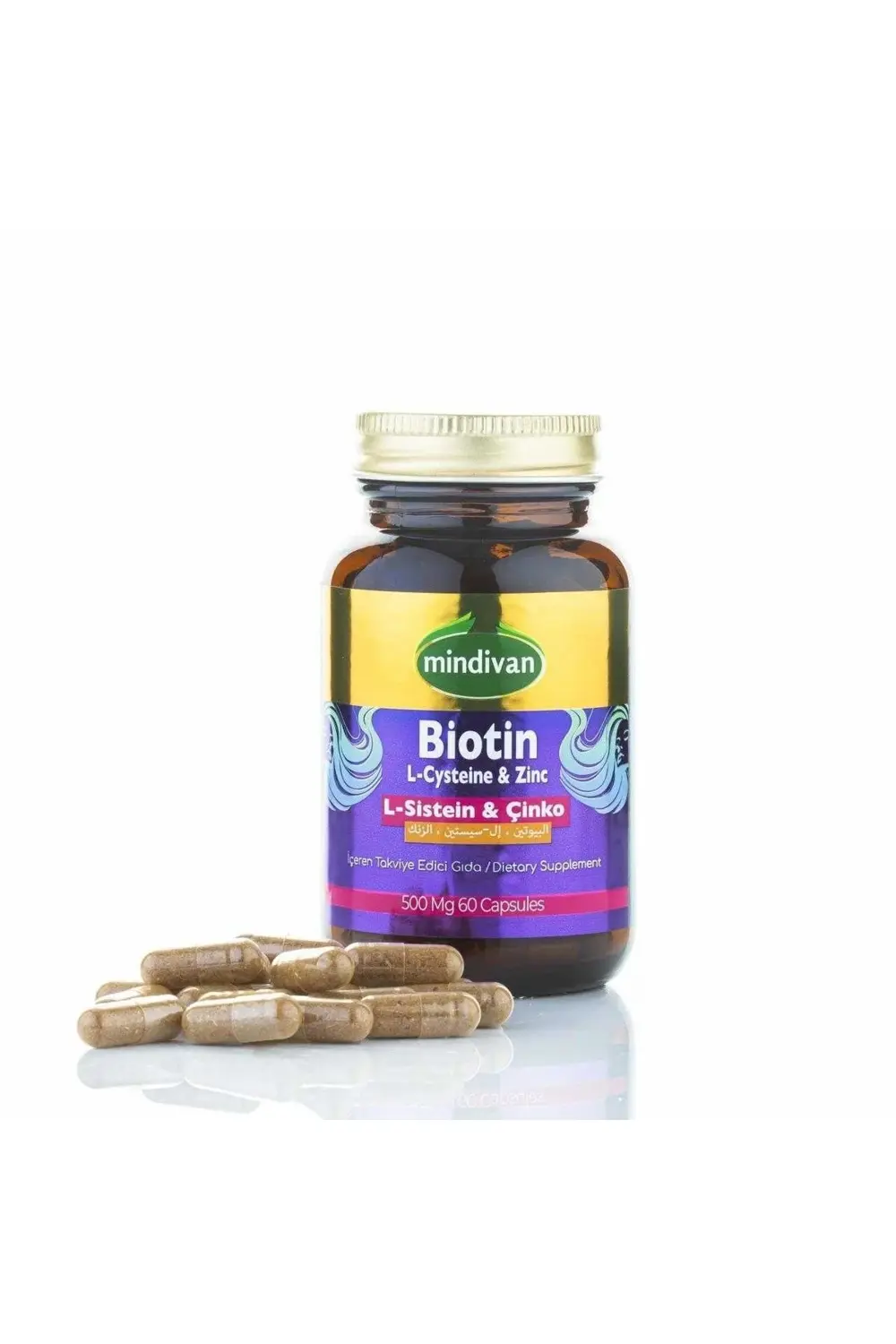 Biotin Sistein Çinko 60 Kapsül 500mg