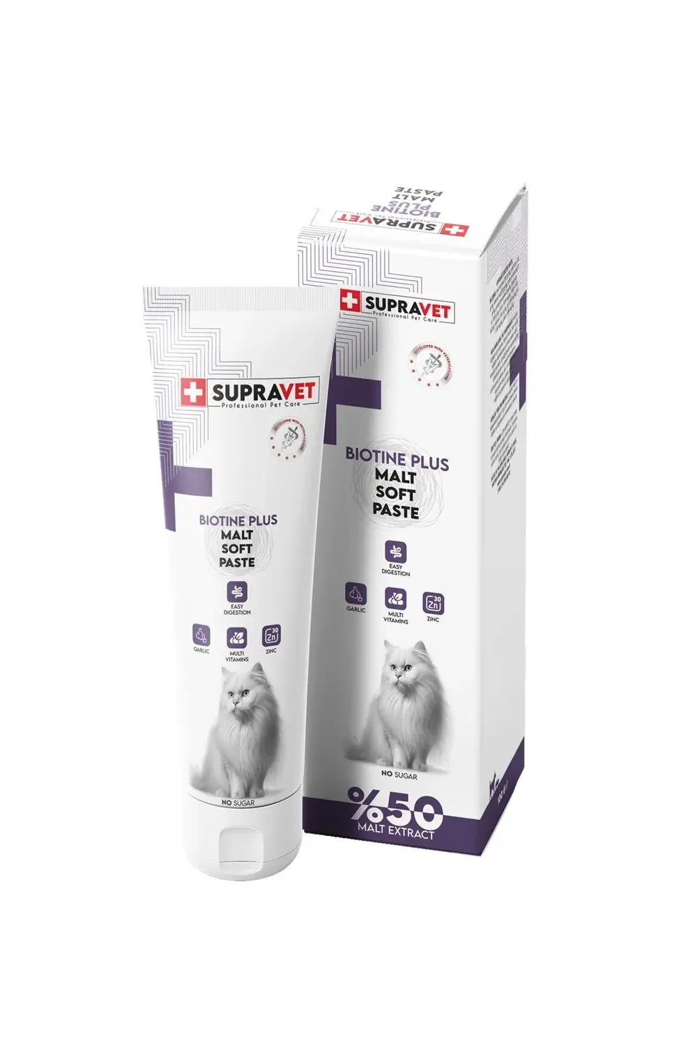 Supravet Biotine Plus Kediler İçin Tüy Sağlığı Güçlendirici Malt Paste 100