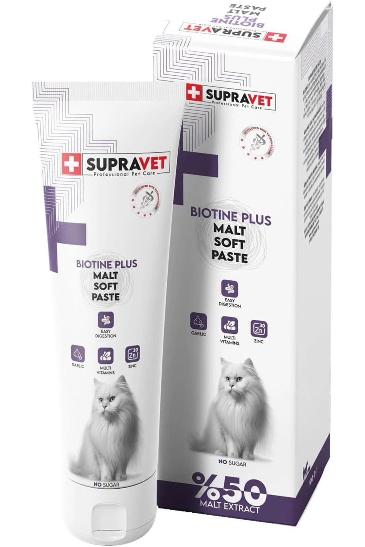 Biotine Plus Kediler için Tüy Sağlığı Güçlendirici Malt Macun 100