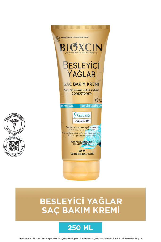 Bioxcin Besleyici Yağlar Saç Bakım Kremi 250 ml 9 Çiçek Yağı + Vi