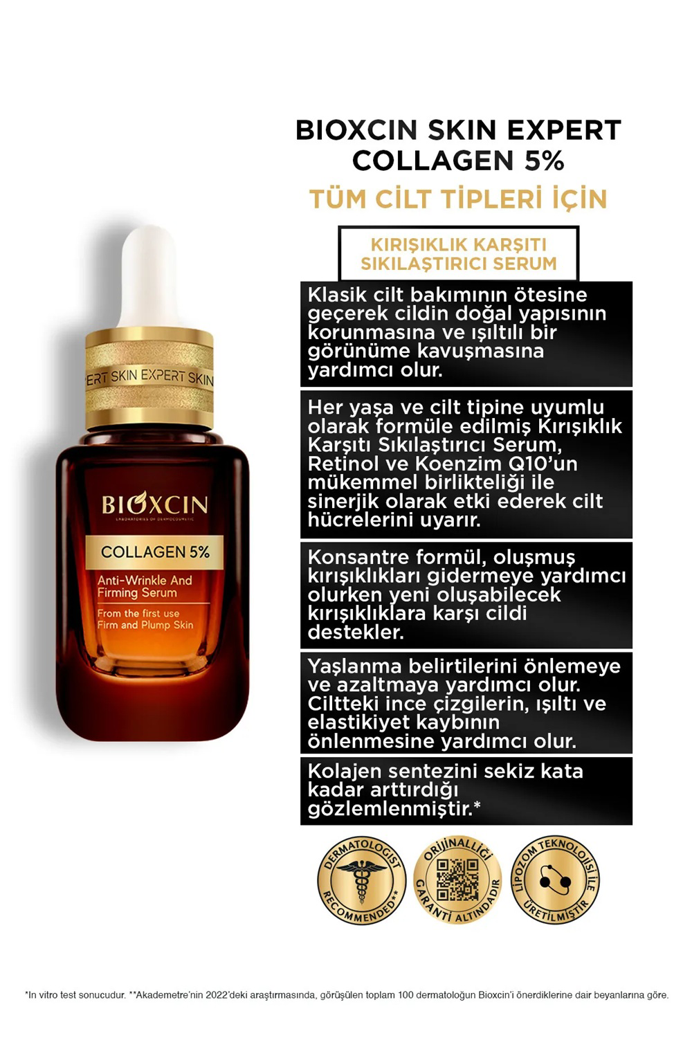 Bioxcin  Collagen 5% Kirişiklik Karşiti Sikilaştirici Serum 30 Ml