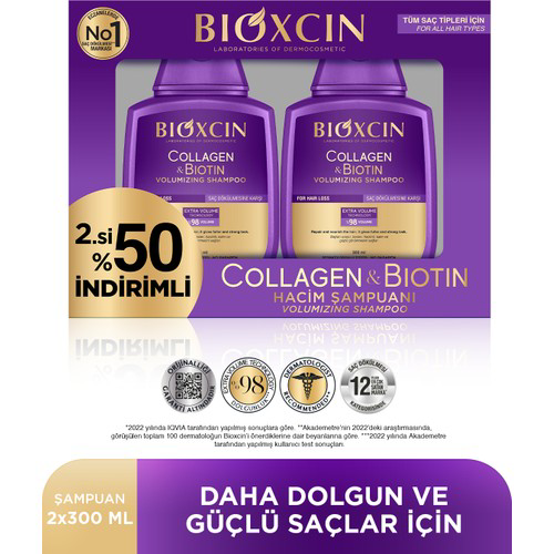 Bioxcin Collagen  Biotin Hacim Şampuanı 300 ml - 3 Al 2 Öde