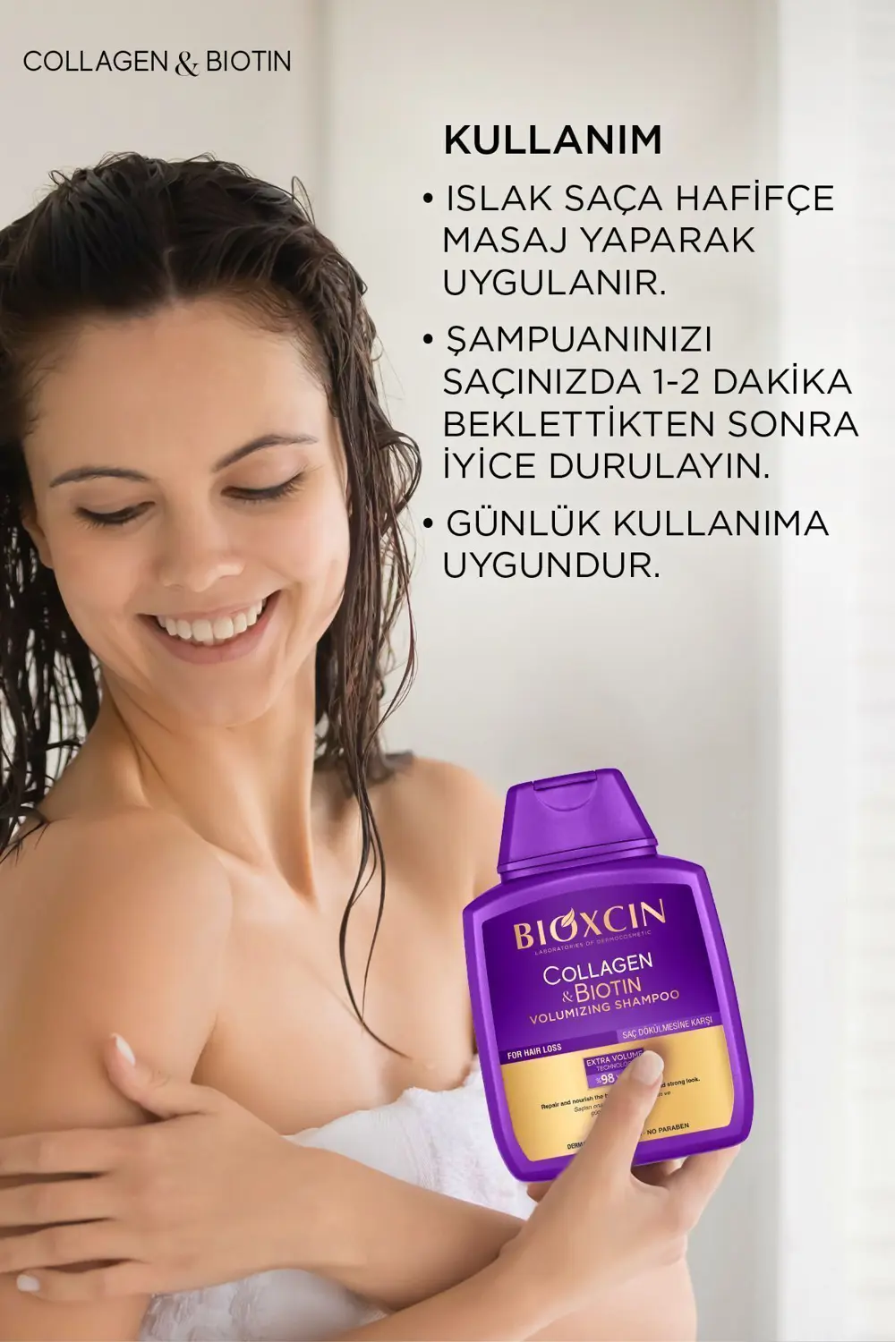 Bioxcin Collagen & Biotin Ekstra Hacim & Dolgunlaştırıcı Şampuan 