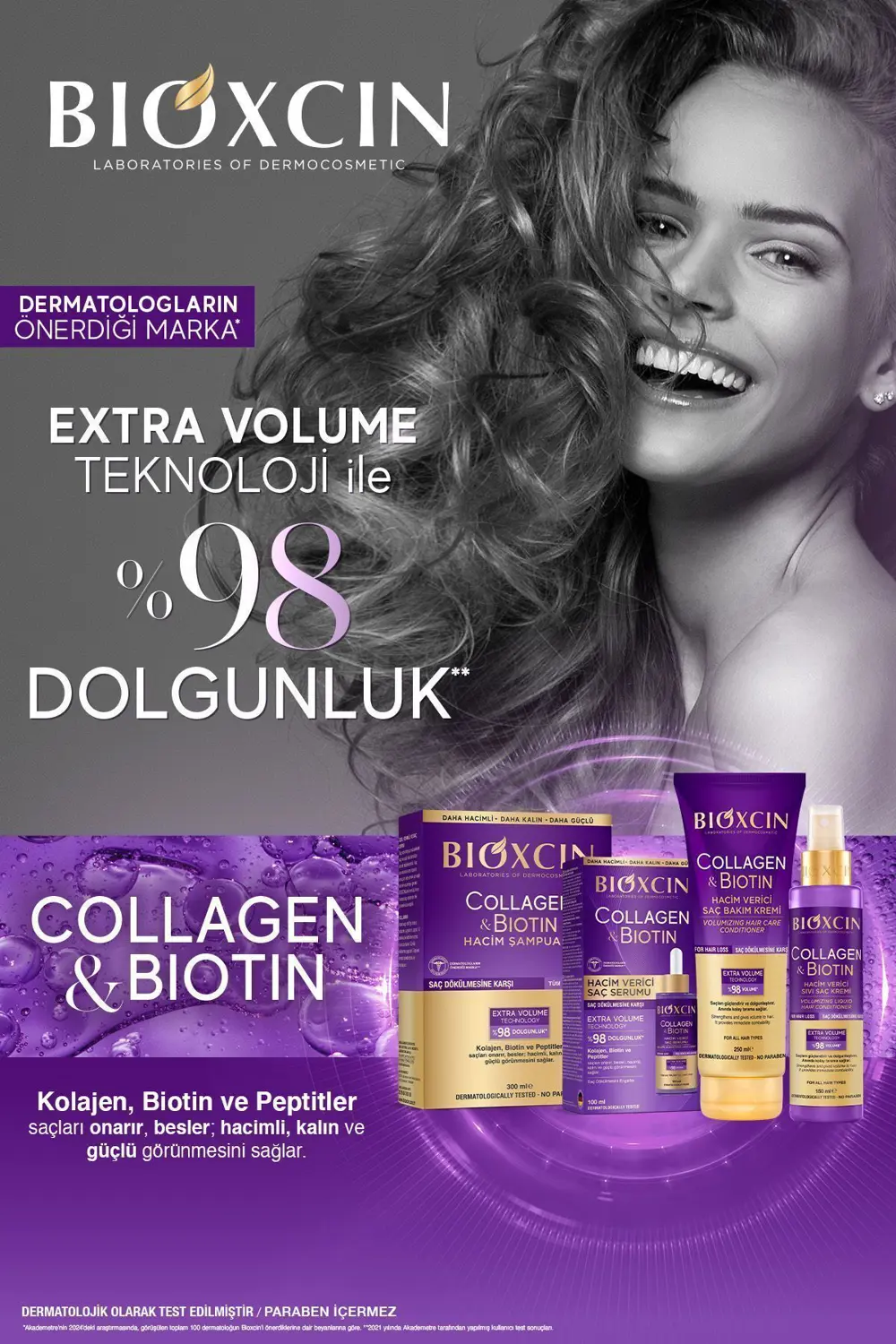 Bioxcin Collagen & Biotin Ekstra Hacim Saç Kremi 250 ml - Kolajen