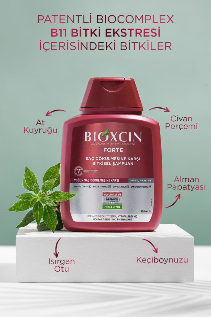 Bioxcin Forte Şampuan 300 ml - 3al2 Öde Tüm Saç Tipleri için Bioxcin Forte Şampuan 300 ml - 3al2 Öde Tüm Saç Tipleri için
