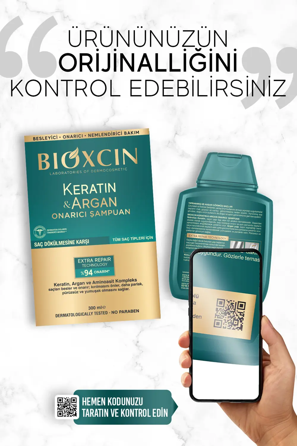 Bioxcin Keratin & Argan Onarıcı Şampuan 300 Ml - Yıpranmış Ve Has