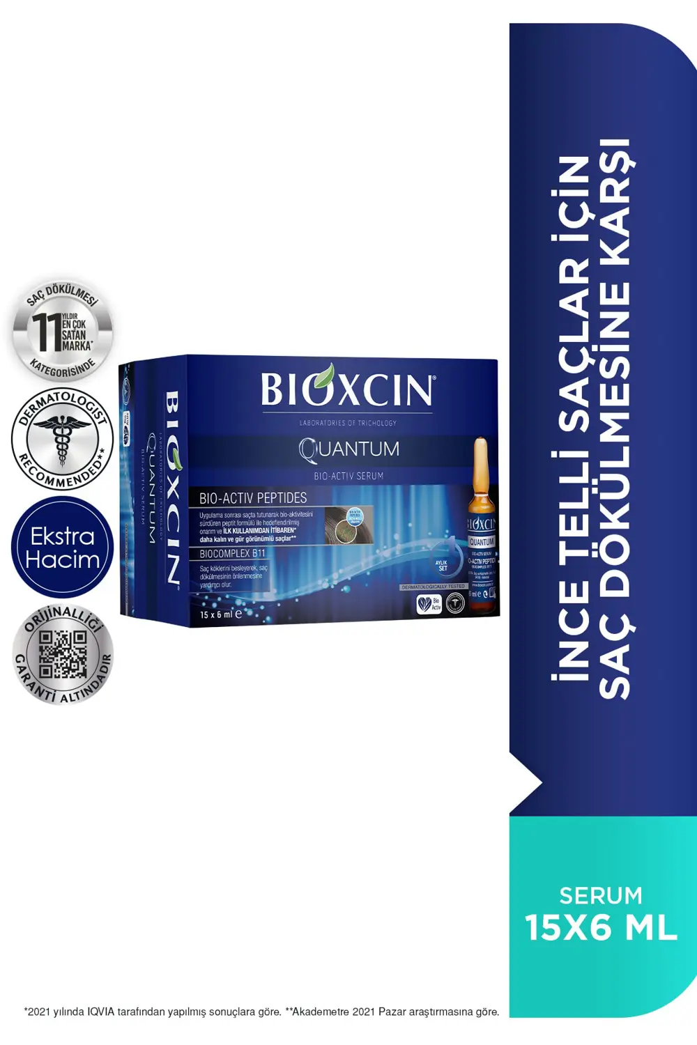 Bioxcin Quantum Ekstra Hacim & Bakım Serumu 15x6 Ml - Ince Telli 