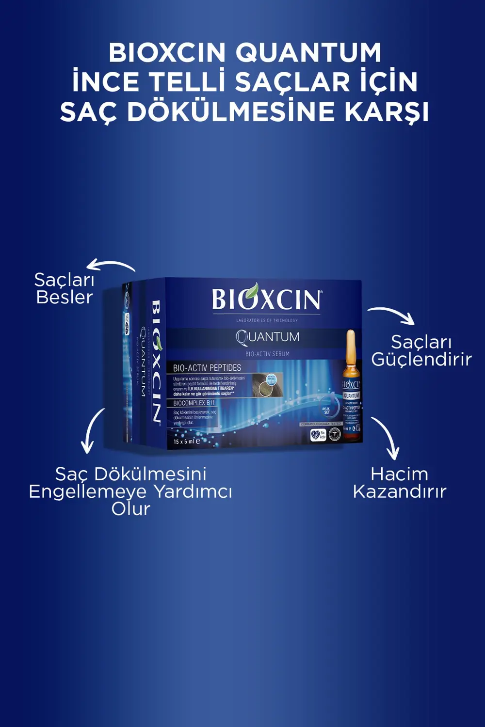 Bioxcin Quantum Ekstra Hacim & Bakım Serumu 15x6 Ml - Ince Telli 