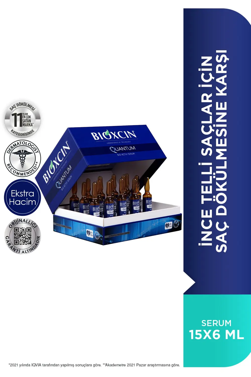 Bioxcin Quantum Ekstra Hacim & Bakım Serumu 15x6 Ml - Ince Telli 