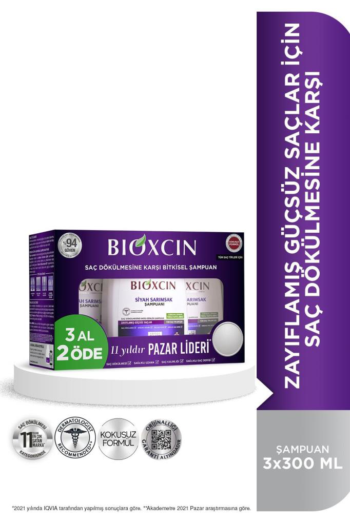Bioxcin Siyah Sarımsak Şampuanı 300 ml - 3al2 Öde Tüm Saç Tipleri Bioxcin Siyah Sarımsak Şampuanı 300 ml - 3al2 Öde Tüm Saç Tipleri