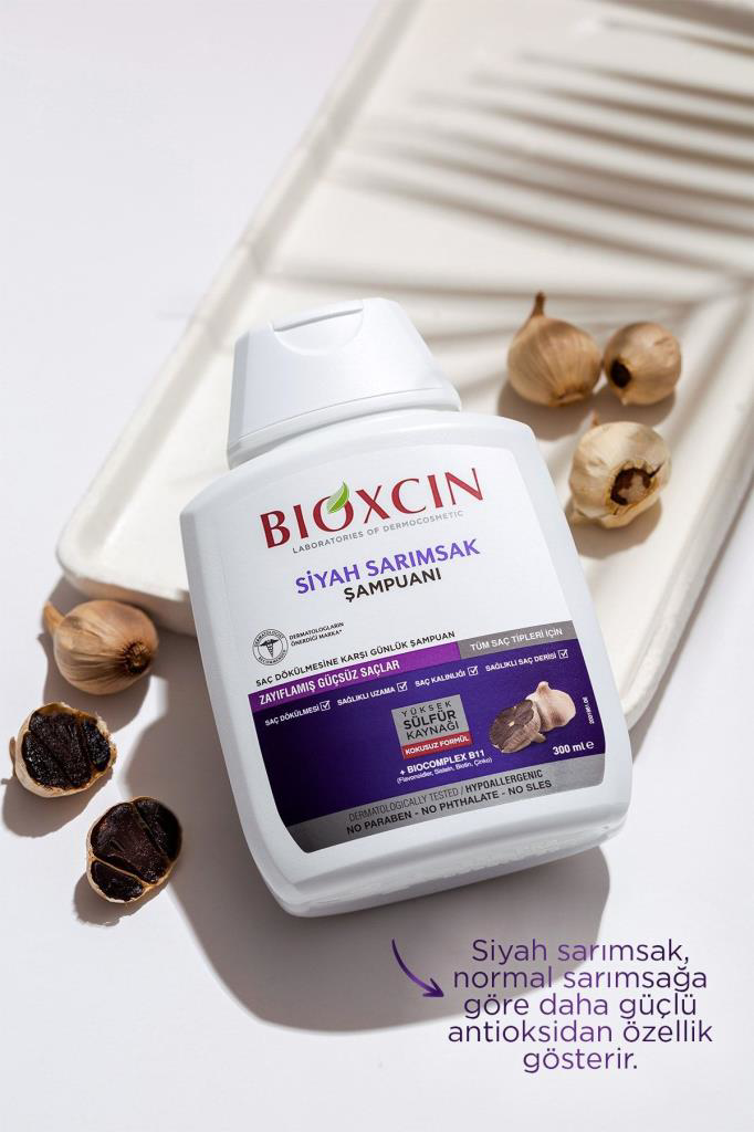 Bioxcin Siyah Sarımsak Şampuanı 300 ml - 3al2 Öde Tüm Saç Tipleri Bioxcin Siyah Sarımsak Şampuanı 300 ml - 3al2 Öde Tüm Saç Tipleri