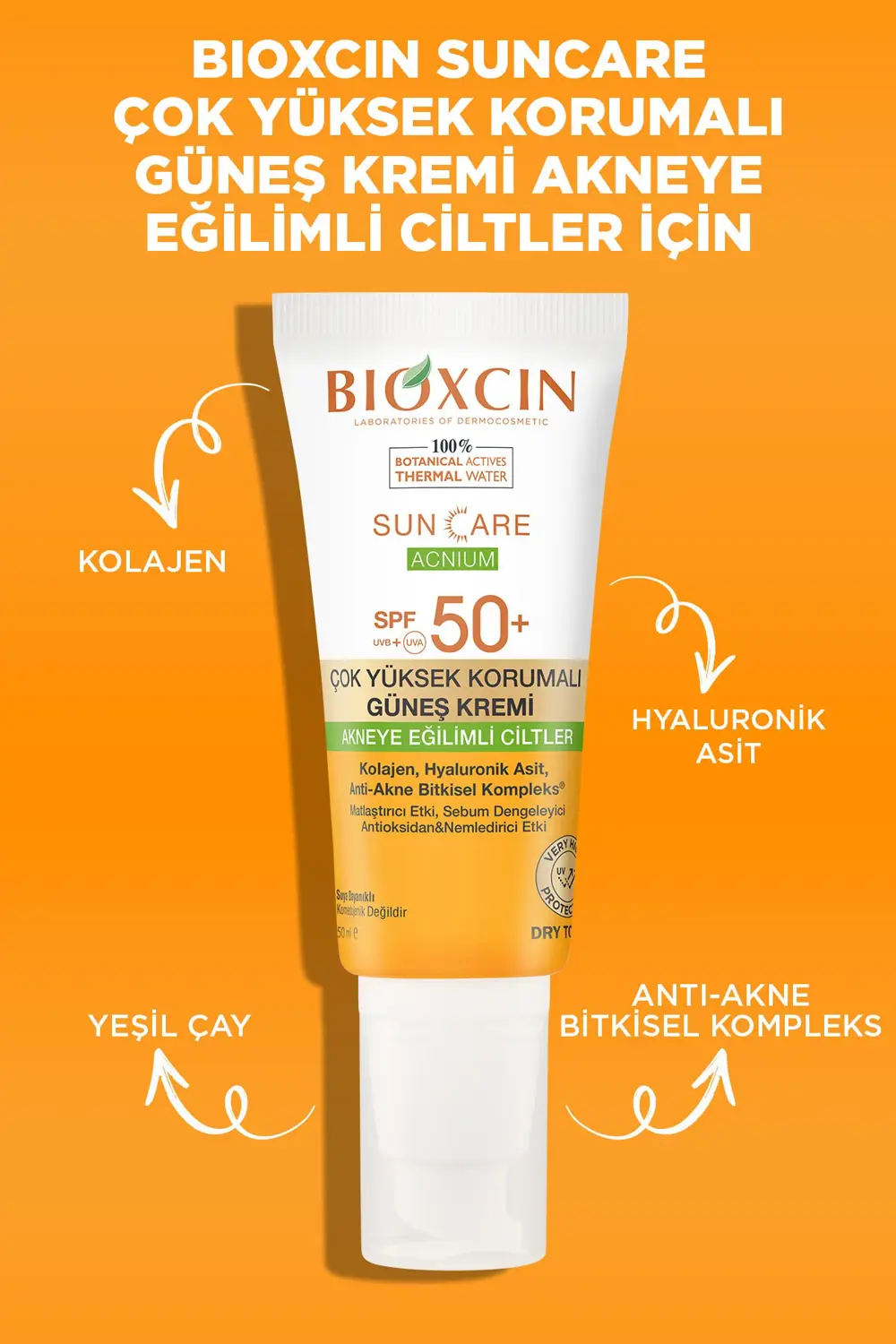 Bioxcin Sun Care Akneye Eğilimli Ciltler Için Güneş Kremi 50 Spf 