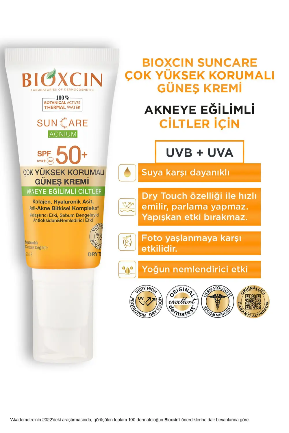 Bioxcin Sun Care Akneye Eğilimli Ciltler Için Güneş Kremi 50 Spf 