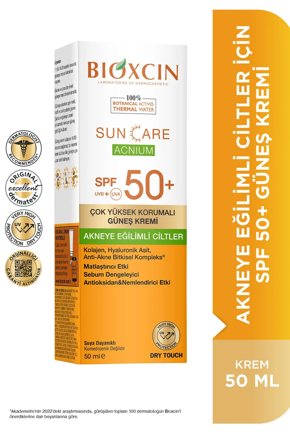 Bioxcin Sun Care Akneye Eğilimli Ciltler Için Güneş Kremi 50 Spf 