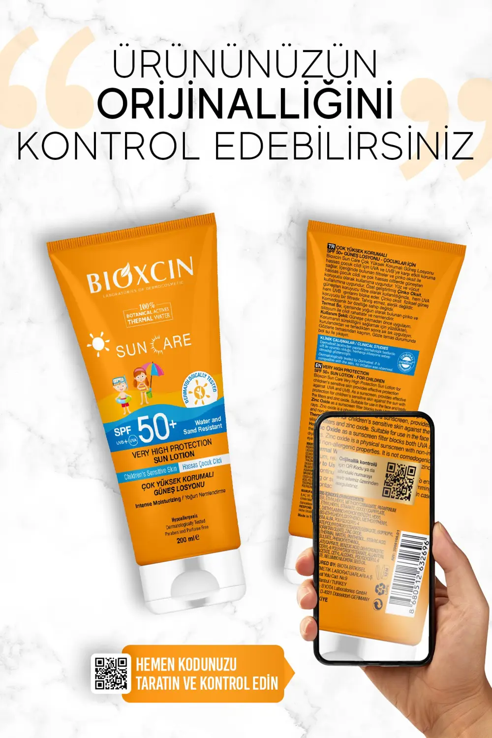 Bioxcin Sun Care Çok Çok Yüksek Korumalı Çocuk Güneş Kremi 50 Spf