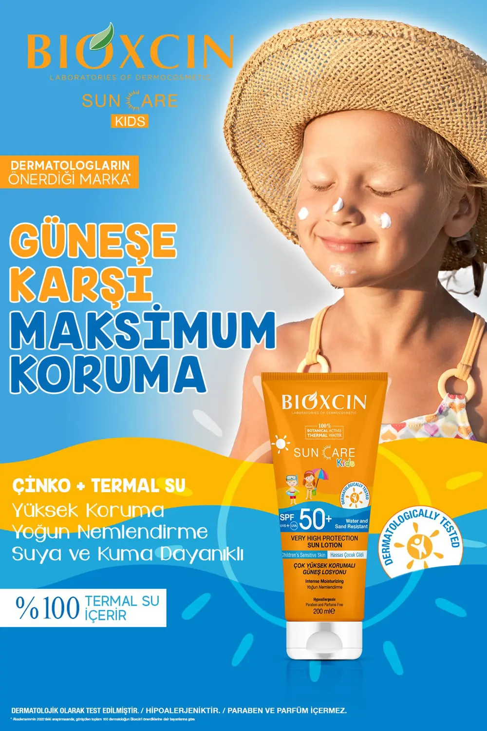 Bioxcin Sun Care Çok Çok Yüksek Korumalı Çocuk Güneş Kremi 50 Spf