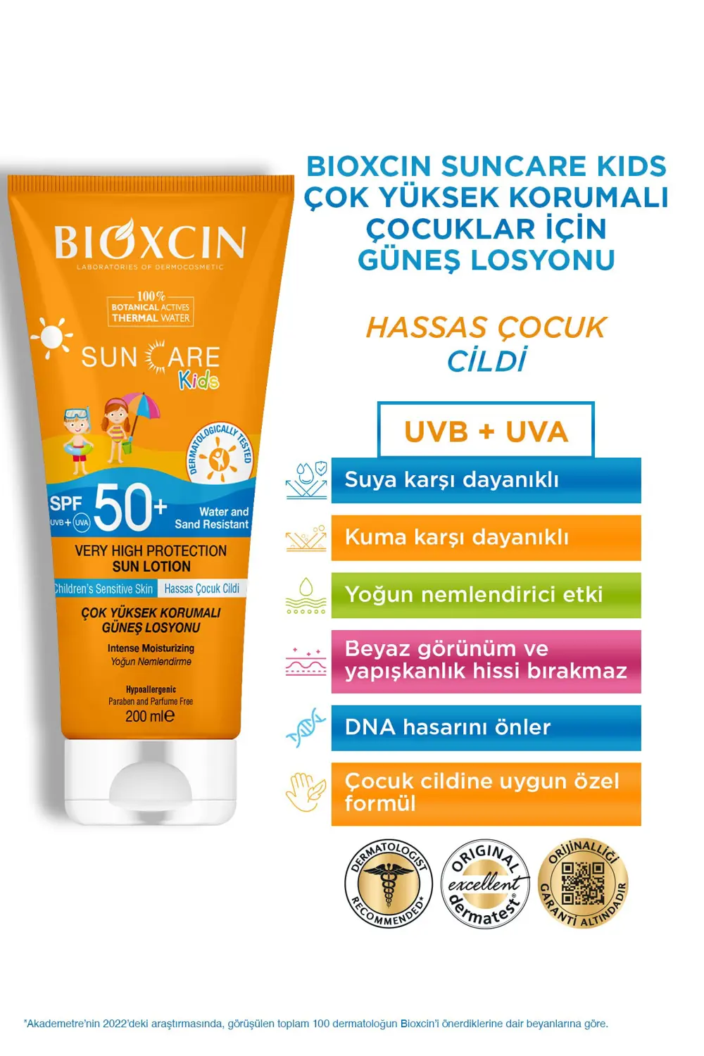Bioxcin Sun Care Çok Çok Yüksek Korumalı Çocuk Güneş Kremi 50 Spf