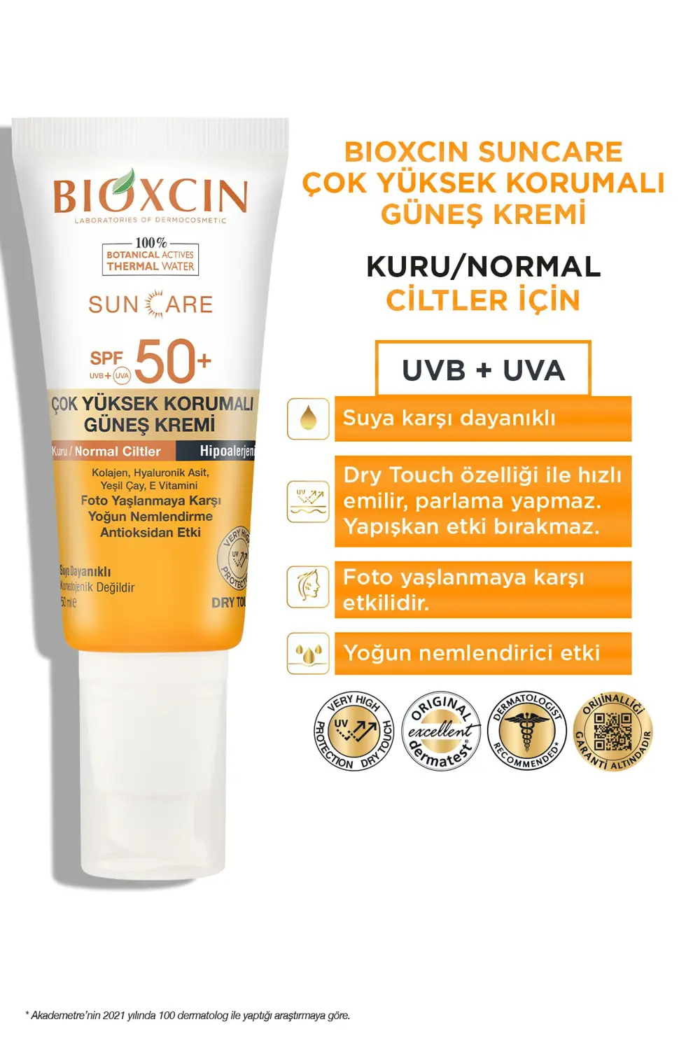 Bioxcin Sun Care Çok Yüksek Korumalı Kuru Ciltler Için Güneş Krem