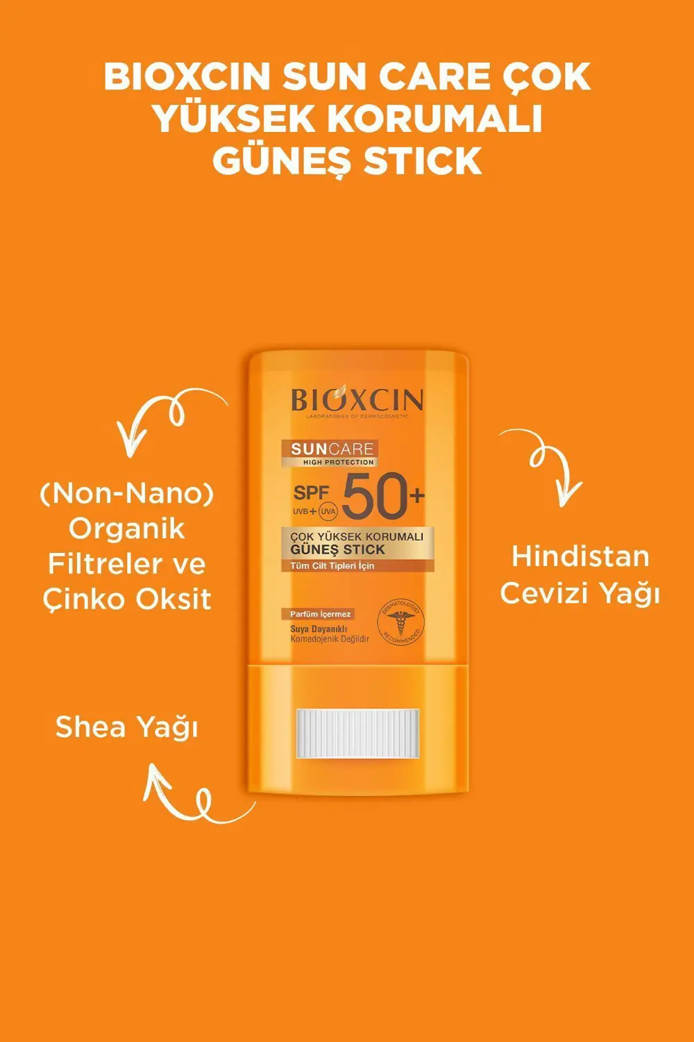 Bioxcin Sun Care Stick SPF 50 Hassas Bölgeler İçin Yüksek Korumal