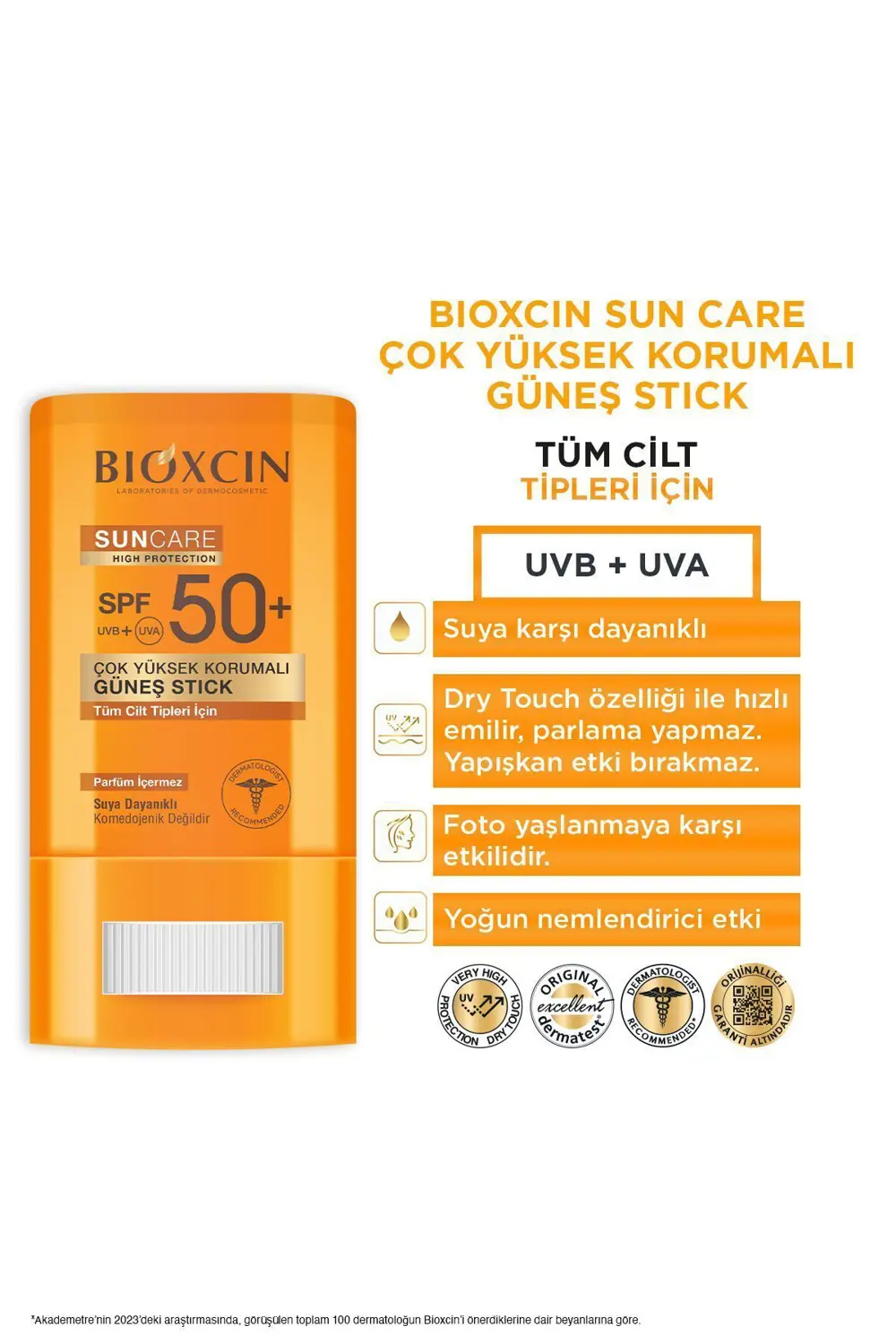 Bioxcin Sun Care Stick SPF 50 Hassas Bölgeler İçin Yüksek Korumal
