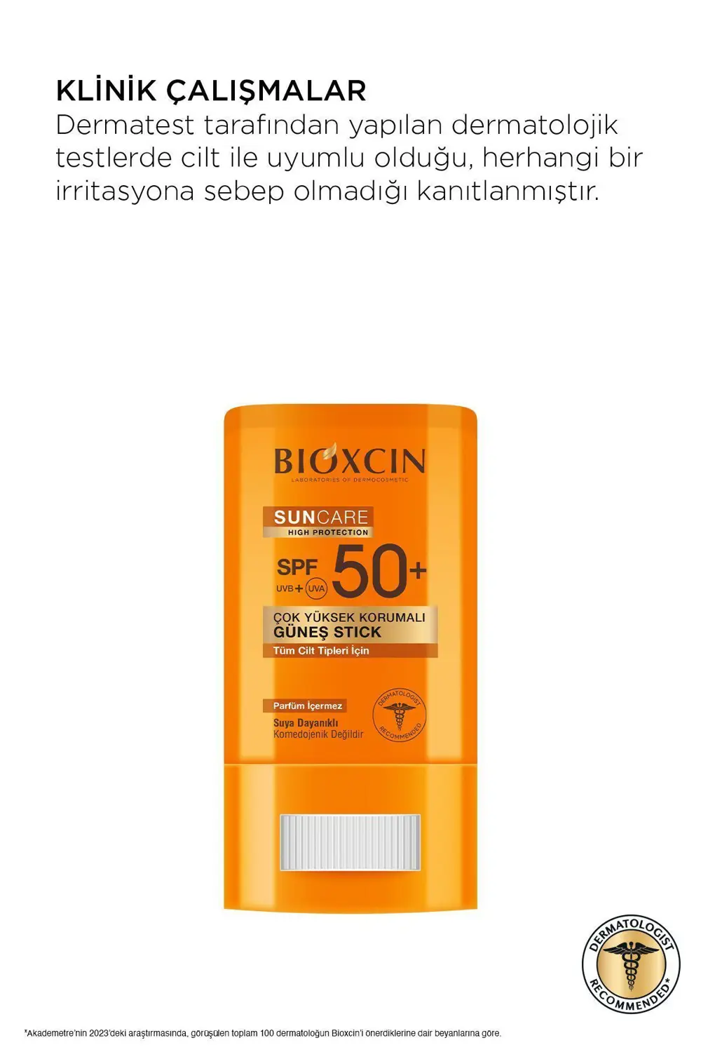Bioxcin Sun Care Stick SPF 50 Hassas Bölgeler İçin Yüksek Korumal