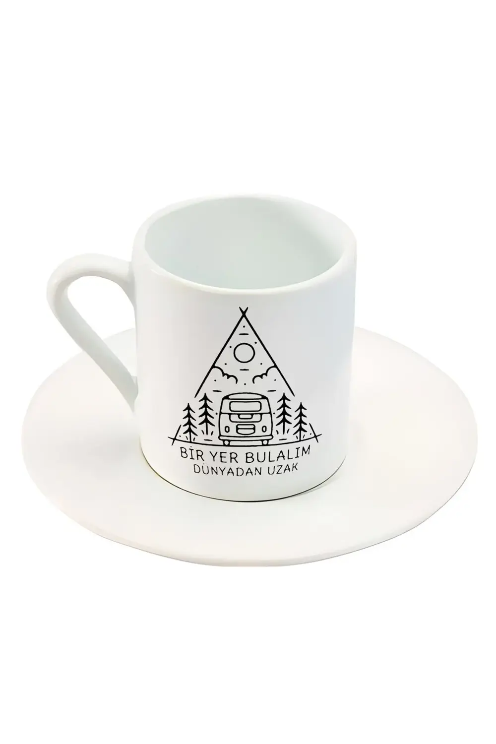 Bir Yer Bulalım Dünyadab Uzak Yazılı Çizim Manzara Baskılı Türk K